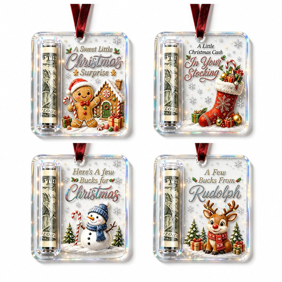Christmas Cash Gift Ornament