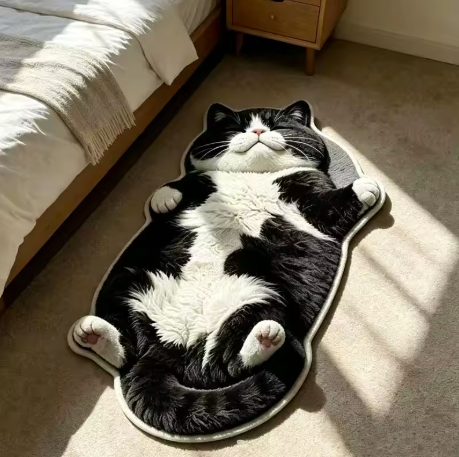 🏆75K+ Sold 🐱Chubby Tabby Cat Shaped Rug 🤎