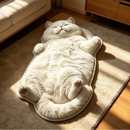 🏆75K+ Sold 🐱Chubby Tabby Cat Shaped Rug 🤎